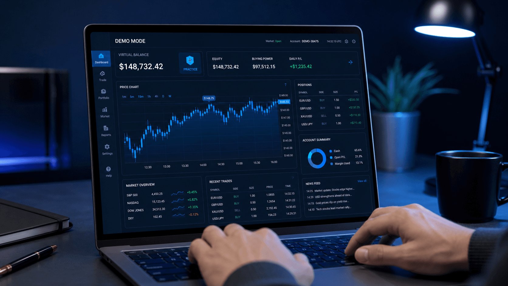 Ilustrasi artikel How to Use a Stockity Demo Account Before Trading with Real Money